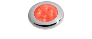 Hella Slim-Line Oriëntatieverlichting, rood, LED, RVS gepolijste rand