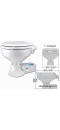 Jabsco Quiet Flush elektrisch toilet 24V compacte pot
